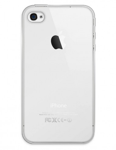 Funda Gel Silicona Liso Transparente para Apple iPhone 4S