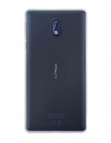 Funda Funda Gel Silicona Liso Transparente para Nokia Lumia 3