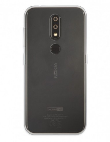 Funda Funda Gel Silicona Liso Transparente para Nokia Lumia 4.2