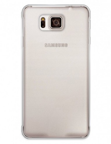 Funda Funda Gel Silicona Liso Transparente para Samsung Galaxy Alpha