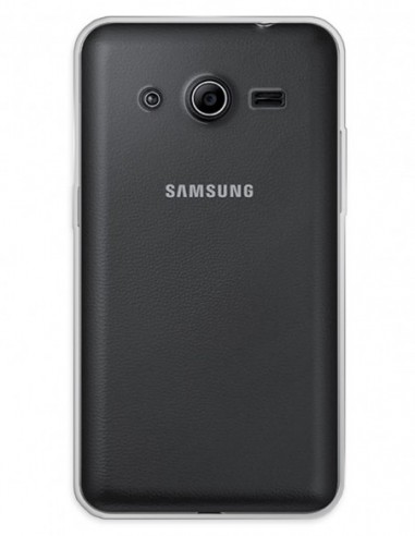Funda Funda Gel Silicona Liso Transparente para Samsung Galaxy Core 2