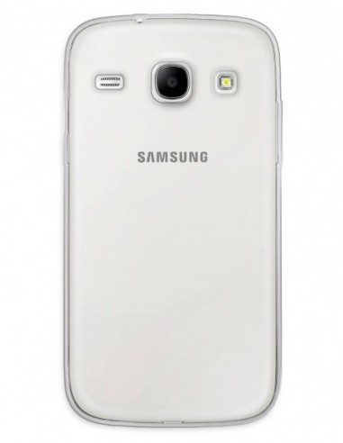 Funda Funda Gel Silicona Liso Transparente para Samsung Galaxy Core Duos
