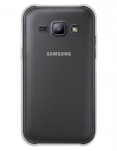 Funda Funda Gel Silicona Liso Transparente para Samsung Galaxy J1