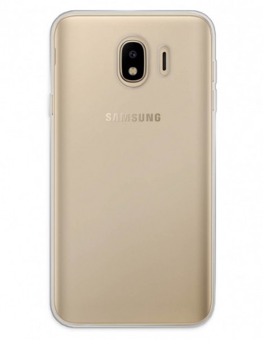 Funda Funda Gel Silicona Liso Transparente para Samsung Galaxy J4