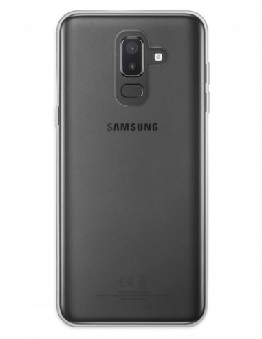 Funda Funda Gel Silicona Liso Transparente para Samsung Galaxy J8