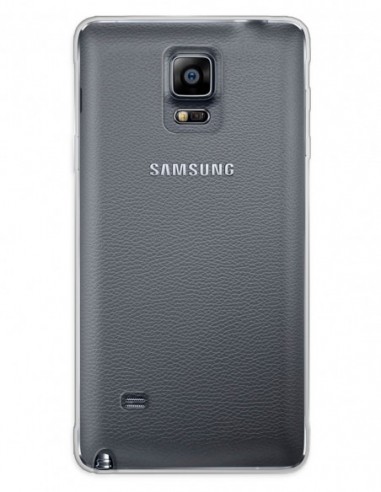 Funda Funda Gel Silicona Liso Transparente para Samsung Galaxy Note 4
