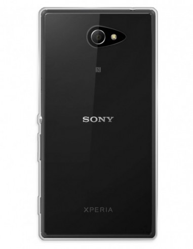 Funda Funda Gel Silicona Liso Transparente para Sony Xperia M2