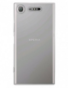 Funda Funda Gel Silicona Liso Transparente para Sony Xperia XZ1
