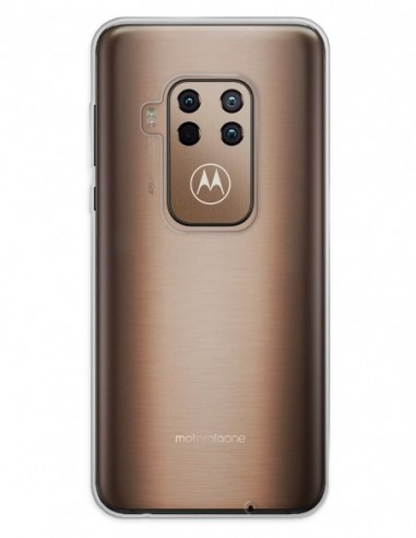 Funda Gel Silicona Liso Transparente para Motorola Moto One Zoom
