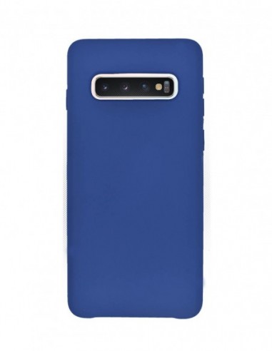 Funda Silicona Suave tipo Apple Azul para Samsung Galaxy S10