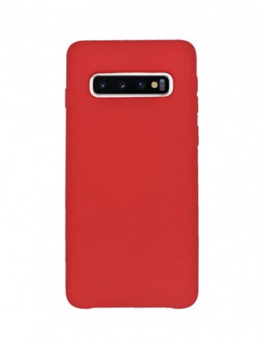 Funda Silicona Suave tipo Apple Roja para Samsung Galaxy S10