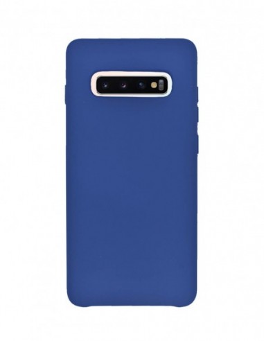 Funda Silicona Suave tipo Apple Azul para Samsung Galaxy S10 Plus