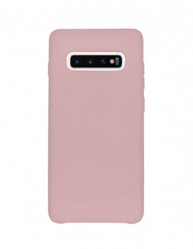 Funda Silicona Suave tipo Apple Rosa Palo para Samsung Galaxy S10 Plus
