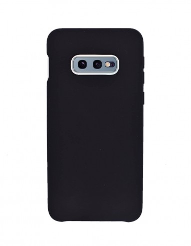 Funda Silicona Suave tipo Apple Negra para Samsung Galaxy S10E