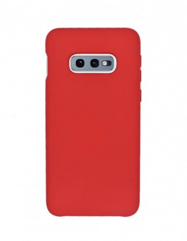 Funda Silicona Suave tipo Apple Roja para Samsung Galaxy S10E