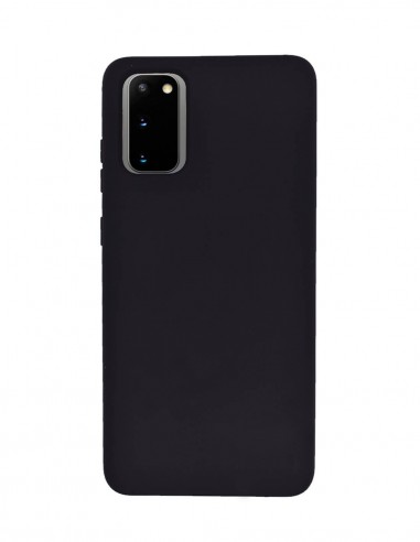 Funda Silicona Suave tipo Apple Negra para Samsung Galaxy S20