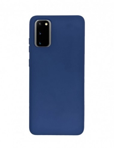 Funda Silicona Suave tipo Apple Azul para Samsung Galaxy S20