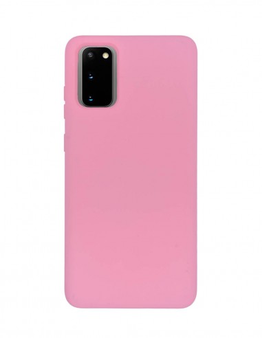 Funda Silicona Suave tipo Apple Rosa Claro para Samsung Galaxy S20