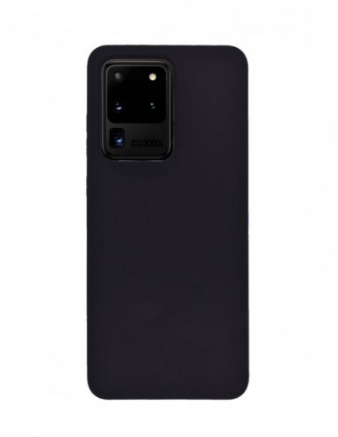 Funda Silicona Suave tipo Apple Negra para Samsung Galaxy S20 Ultra