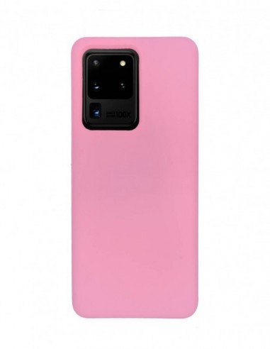 Funda Silicona Suave tipo Apple Rosa Claro para Samsung Galaxy S20 Ultra