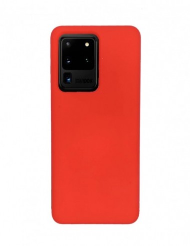 Funda Silicona Suave tipo Apple Roja para Samsung Galaxy S20 Ultra