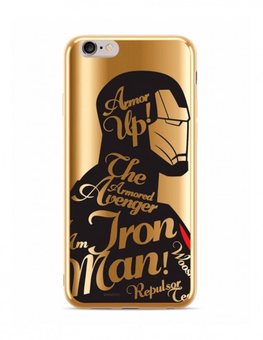 Funda Marvel Ironman Luxury Chrome Dorado para Apple iPhone 7 Plus