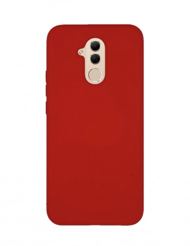 Funda Silicona Suave tipo Apple Roja para Huawei Mate 20 Lite