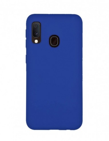 Funda Silicona Suave tipo Apple Azul para Samsung Galaxy A20E