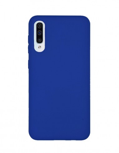 Funda Silicona Suave tipo Apple Azul para Samsung Galaxy A50