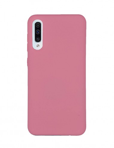 Funda Silicona Suave tipo Apple Rosa Claro para Samsung Galaxy A50