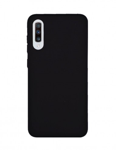 Funda Silicona Suave tipo Apple Negra para Samsung Galaxy A70