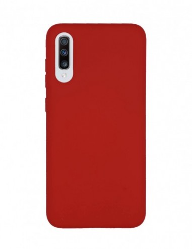 Funda Silicona Suave tipo Apple Roja para Samsung Galaxy A70