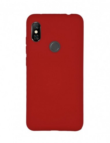 Funda Silicona Suave tipo Apple Roja para Xiaomi Redmi Note 6 Pro