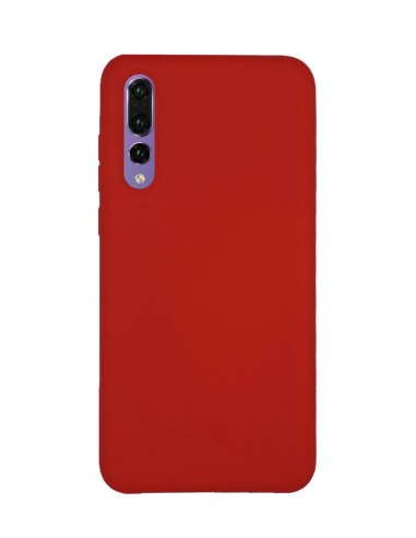 Funda Silicona Suave tipo Apple Roja para Huawei P20 Pro
