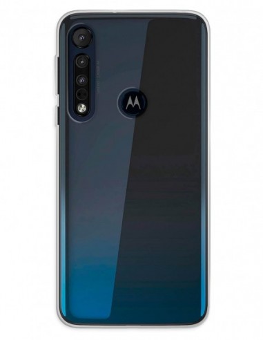 Funda Gel Silicona Liso Transparente para Motorola Moto One Macro