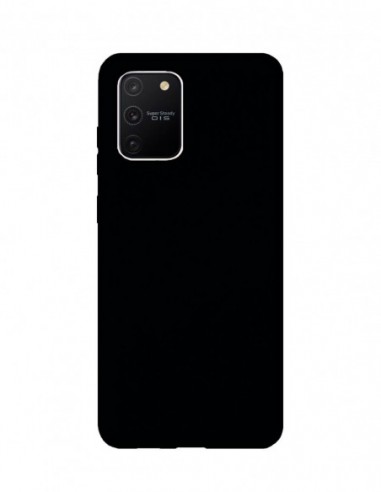 Funda Silicona Suave tipo Apple Negra para Samsung Galaxy A91