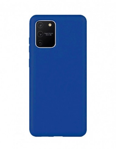 Funda Silicona Suave tipo Apple Azul para Samsung Galaxy A91