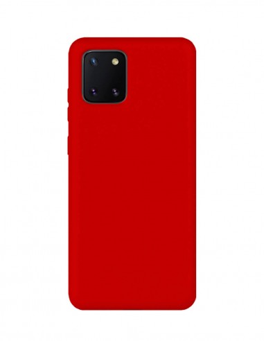 Funda Silicona Suave tipo Apple Roja para Samsung Galaxy Note 10 Lite