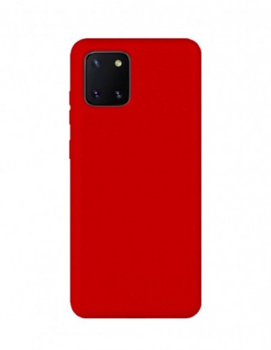 Funda Silicona Suave tipo Apple Roja para Samsung Galaxy M60S