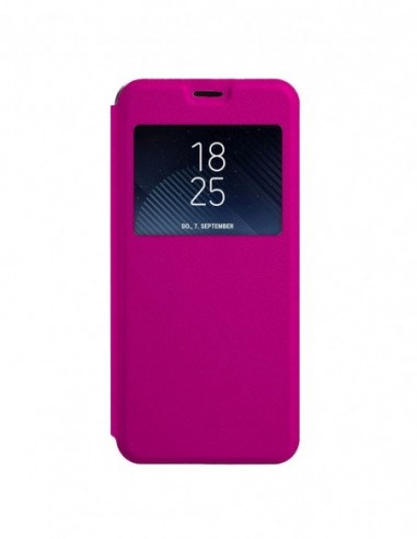 Funda tipo Libro Rosa con Ventana para Huawei G8 Plus
