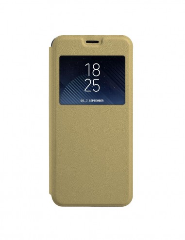 Funda tipo Libro Dorada con Ventana para Lg G7