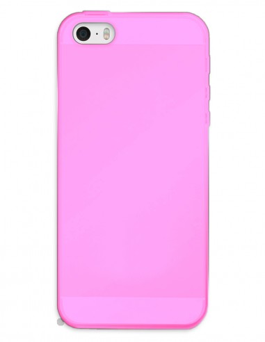 Funda Gel Silicona Liso Rosa para Apple iPhone SE