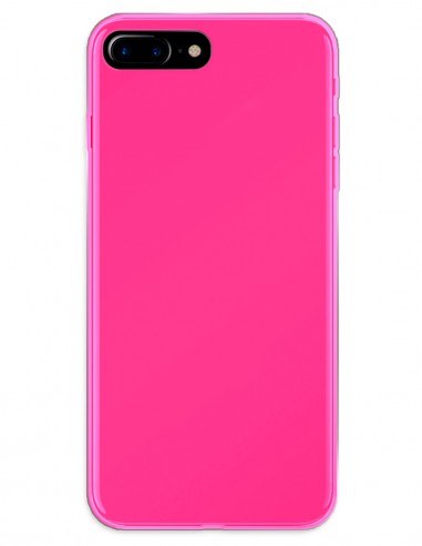 Funda Gel Silicona Liso Rosa para Apple iPhone 8 Plus