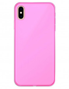 Funda Gel Silicona Liso Rosa para Apple iPhone X