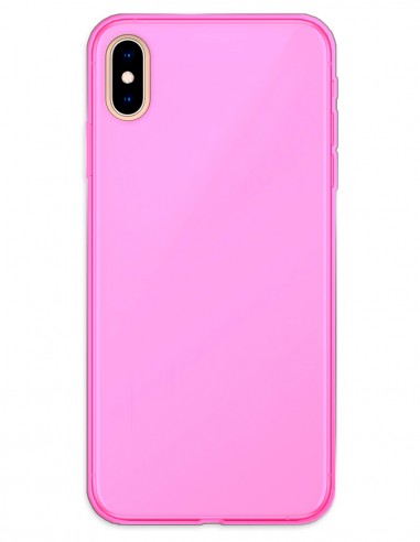 Funda Gel Silicona Liso Rosa para Apple iPhone XS