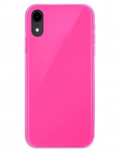 Funda Gel Silicona Liso Rosa para Apple iPhone XR