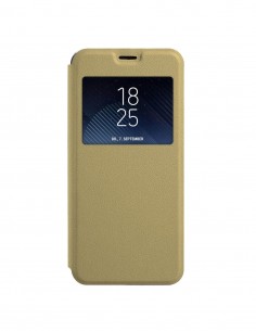 Funda tipo Libro Dorada con Ventana para Xiaomi Poco F2 Pro