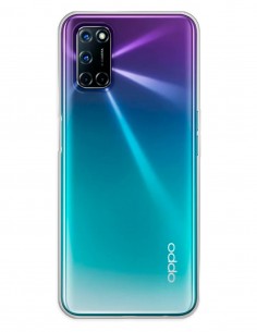 Funda Gel Silicona Liso Transparente para Oppo A92