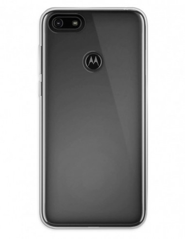 Funda Gel Silicona Liso Transparente para Motorola Moto E6 Play