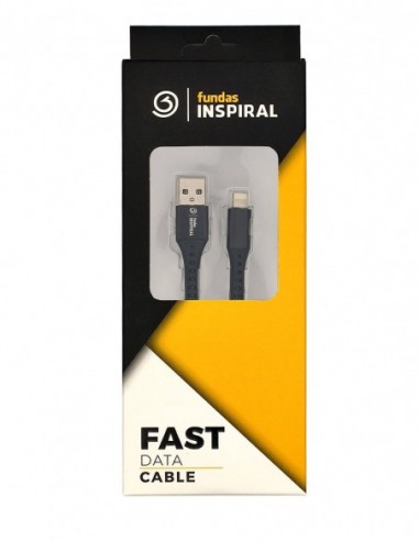 Cable USB 2.0 A a Lightning (iPhone) Reforzado Negro
